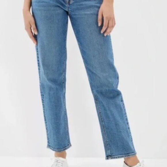 American  Eagle 90s Straight Jean stretch  US 4 Short - Picture 2 of 5